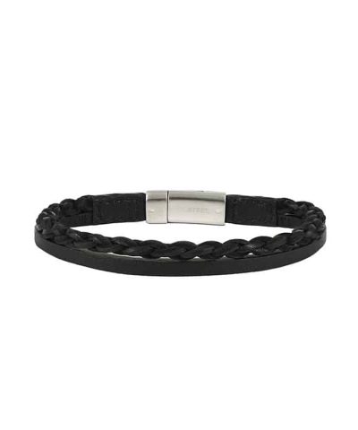 Arock william armbånd sort lær