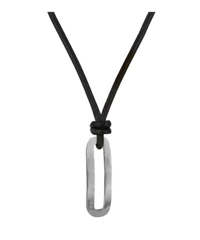 Arock kjede Benjamin lær + stål 50+6cm