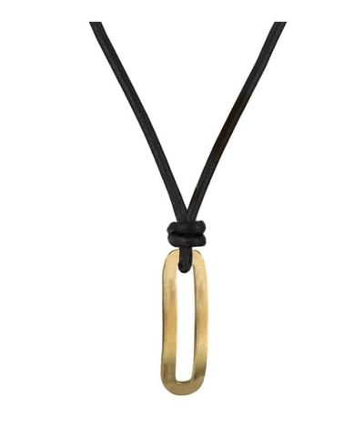 Arock kjede Benjamin lær + gold 50+6cm