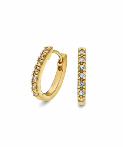 Pan Jewelry - Øredobber i sølv med lysblå zirkonia