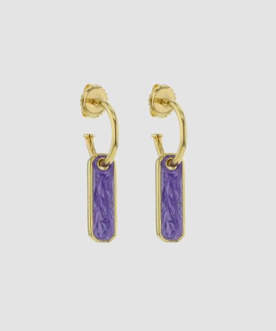 Hasla  Brush, Strokes earrings purple gold