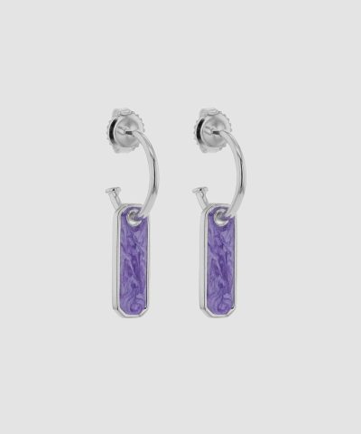 Hasla Brush, Strokes earrings purple silver