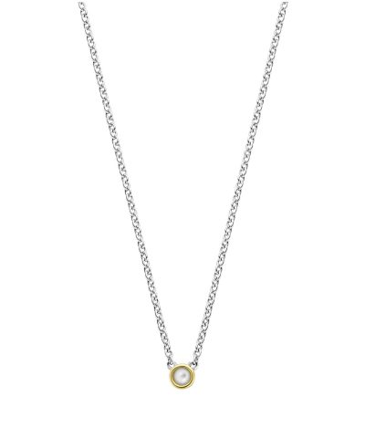 Ti Sento - Milano gold-plated silver necklace 3984MW/42 with mother of pearl doublet