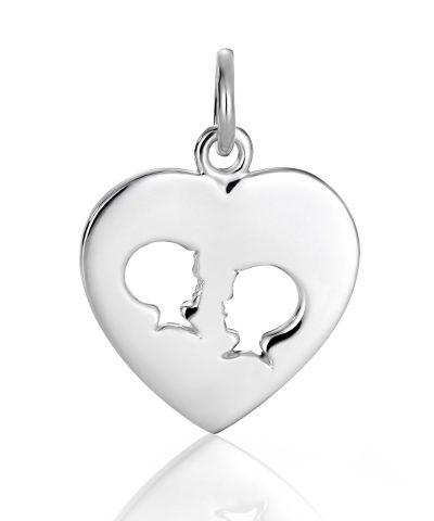 EIK Barn - Hjerte, 2 barn Anheng i sølv