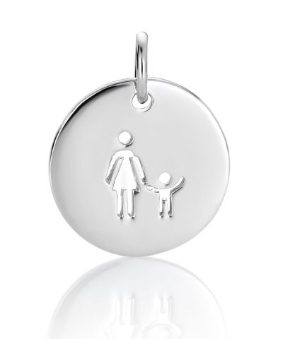 EIK Barn - Mamma og 1 barn Anheng i sølv