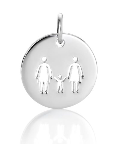 EIK Barn - To Mammaer og barn Anheng i sølv