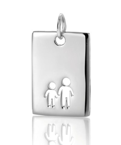 EIK Barn - 2 barn Anheng i sølv, to barn