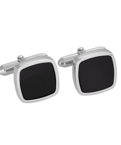 SON Rhd. Sølv mansjettknapper med black onyx