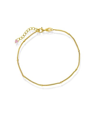 Ankelkjede i sølv med zirkonia 20 cm