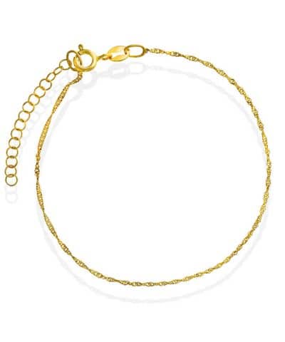 Singapore armbånd i sølv 1,2 mm 19 cm