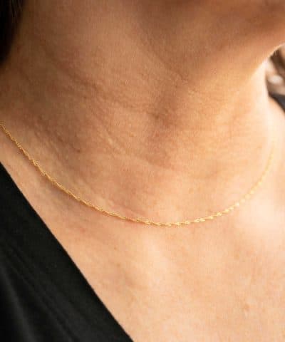 Alternative view of Singapore kjede i sølv 1,2 mm 50 cm