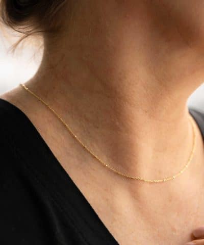 Alternative view of Kjede i sølv med kuber 50 cm