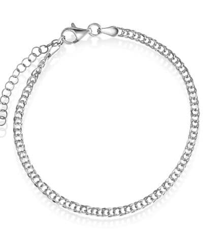 Armbånd i sølv 2 mm 19 cm