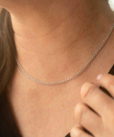 Alternative view of Kjede i sølv 50 cm