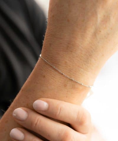 Alternative view of Armbånd i sølv med kuber 19 cm