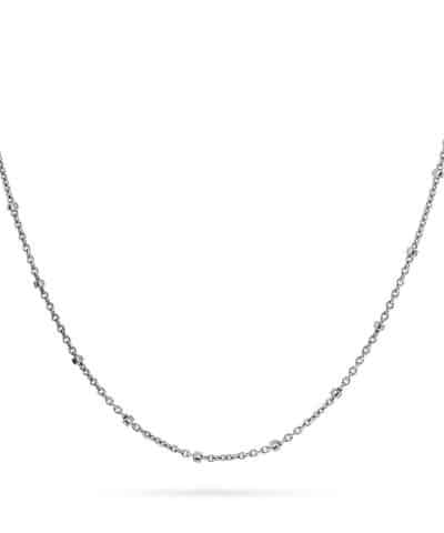 Kjede i sølv med kuber 50 cm