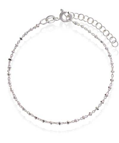 Armbånd i sølv med kuler 19 cm