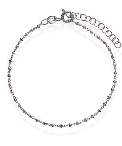 Armbånd i sølv med kuler 19 cm