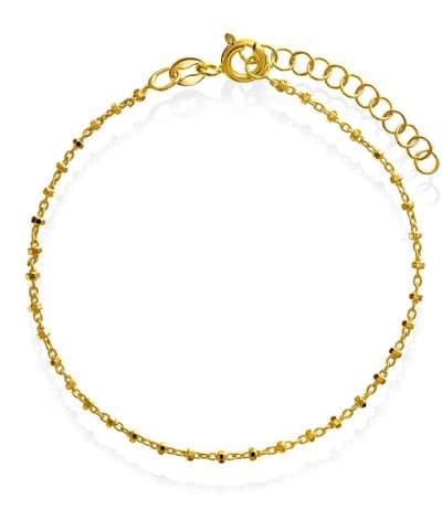 Armbånd i sølv med kuler 19 cm