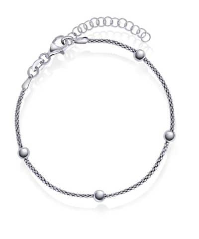 Armbånd i sølv med kuler 19 cm