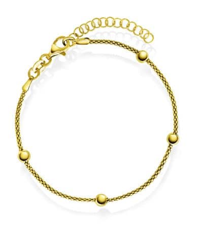 Armbånd i sølv med kuler 19 cm