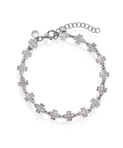 Armbånd i sølv firkløver