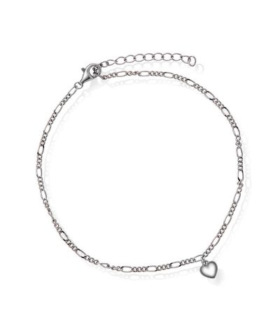 Ankelkjede i sølv hjerte