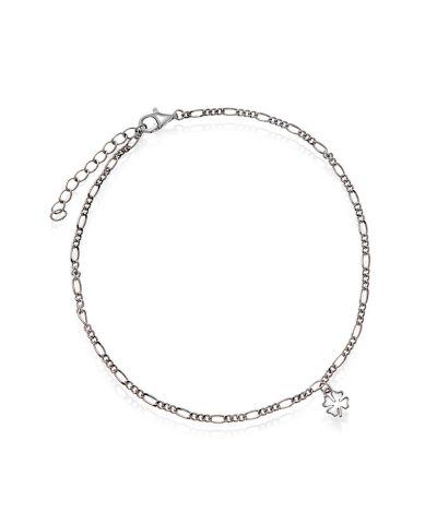 Ankelkjede i sølv kløver