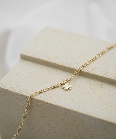 Alternative view of Ankelkjede i sølv kløver