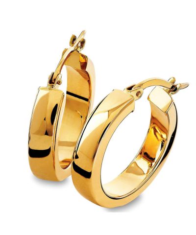 Klassiske øreringer i gull 4.4x20mm