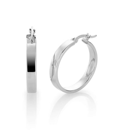 Klassiske øreringer i gull 4x18mm