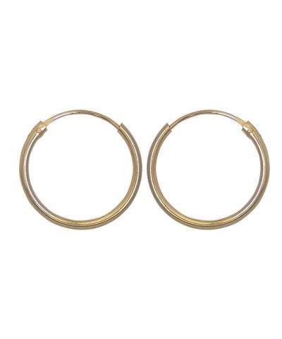 Øreringer Tube i Gull 1.2x25mm