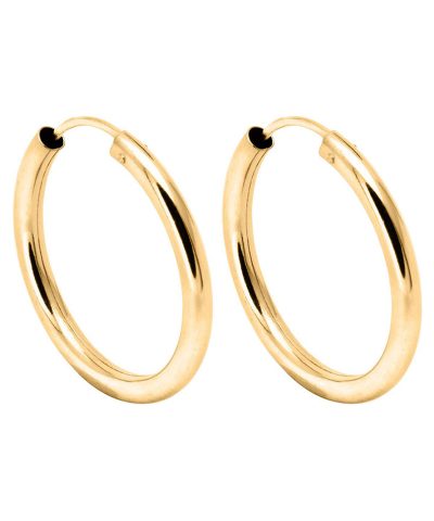 Klassiske tube øreringer i Gull 2x30mm