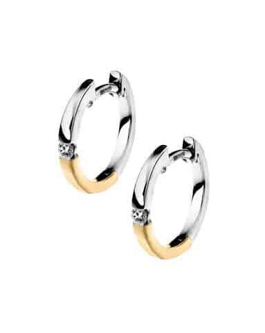 Øreringer 0,05ct Wsi 2 farget 585