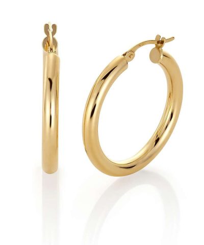 Klassiske Øreringer i Gull 3x25mm