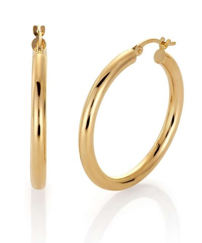 Klassiske Øreringer i Gull 3x30mm