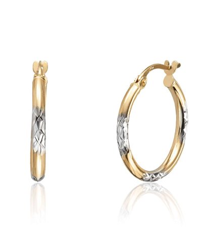 Øreringer 20x2mm 14K