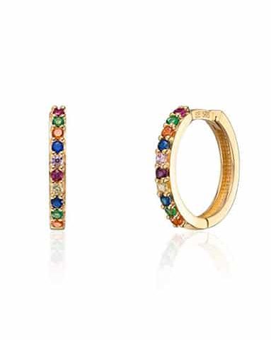 Øreringer Multi Zirkonia 14K