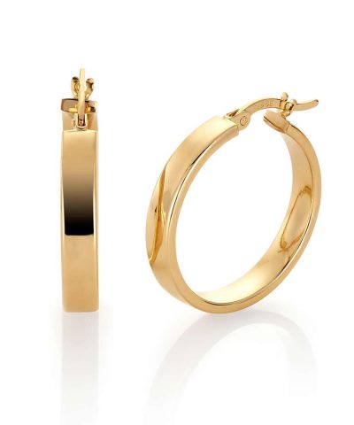 Klassiske øreringer i gull 4x24m