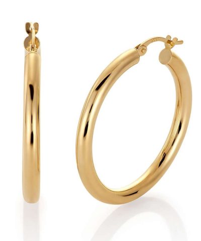 Klassiske Øreringer i Gull 3x35mm