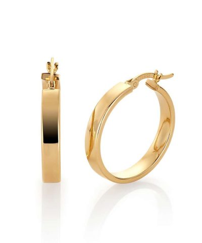 Klassiske øreringer i gull 4x13mm