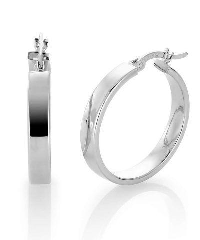 Klassiske øreringer i gull 4x24mm