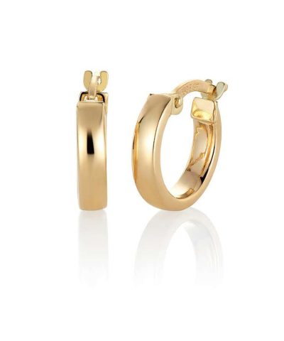 Klassiske øreringer i gull 3x13.3mm