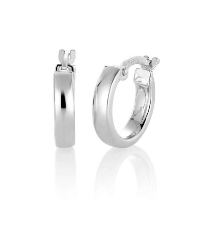 Basic øreringer str S hvitt gull 14K