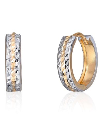 Øreringer 2 farget 14K