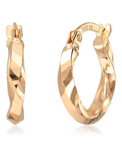 Øreringer vridd 14K