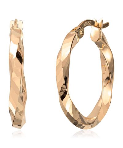 Øreringer vridd 14K