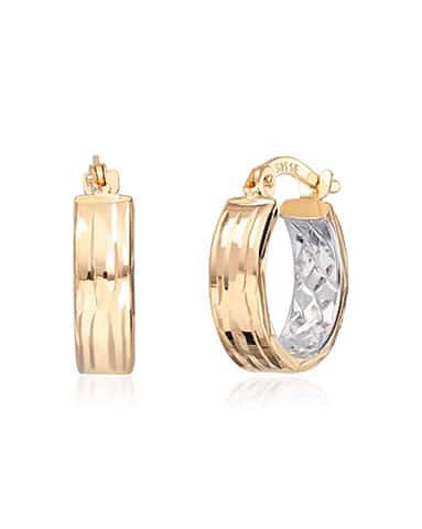 Øreringer 2 farget 14K