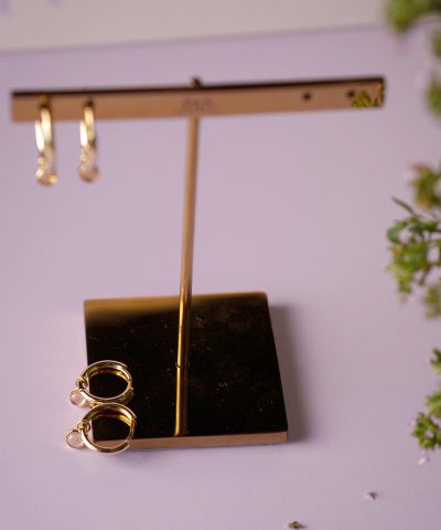 Alternative view of Ørering i sølv med citrin GLEDE