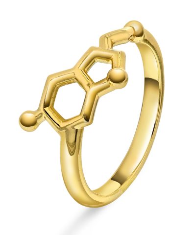 Ring i sølv serotonin glede